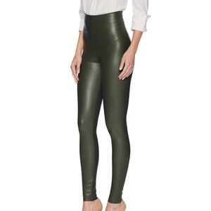 Commando Perfect Control Faux Leather Leggings in Pine
